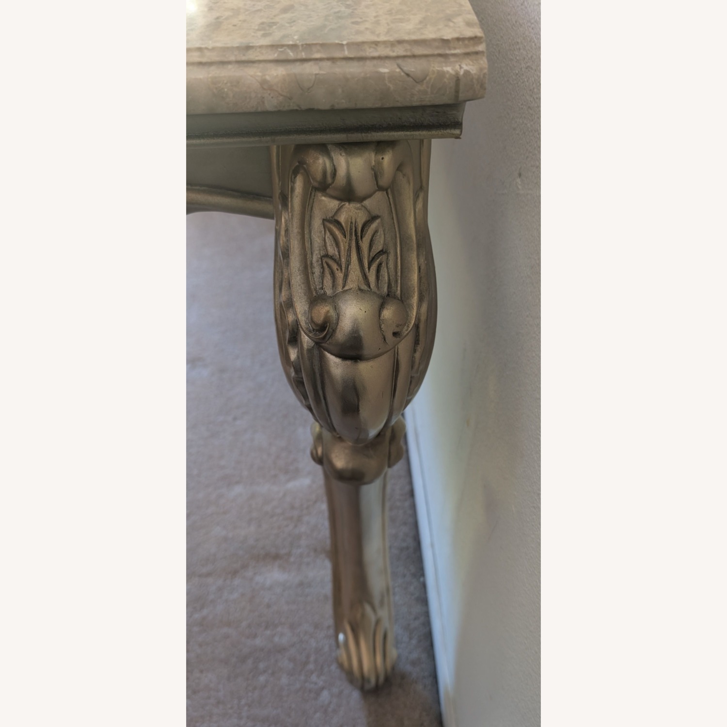 Marbled Console Table Antique Gold - image-5