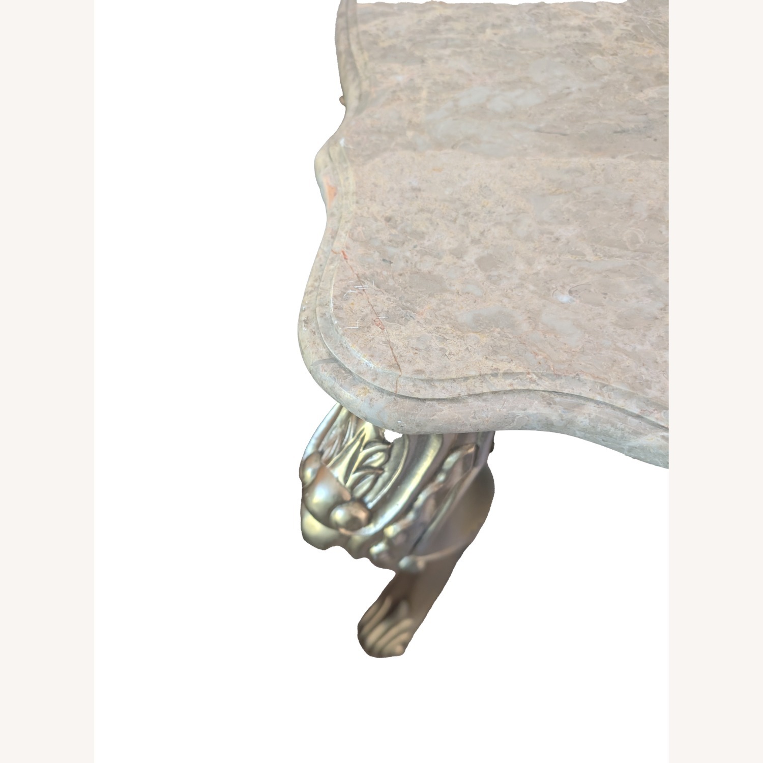 Marbled Console Table Antique Gold - image-8