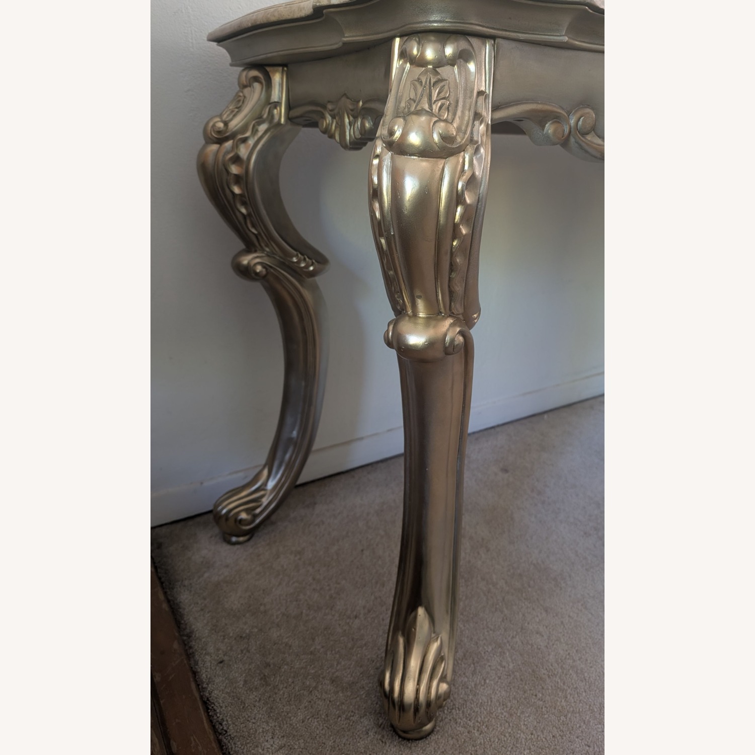 Marbled Console Table Antique Gold - image-6