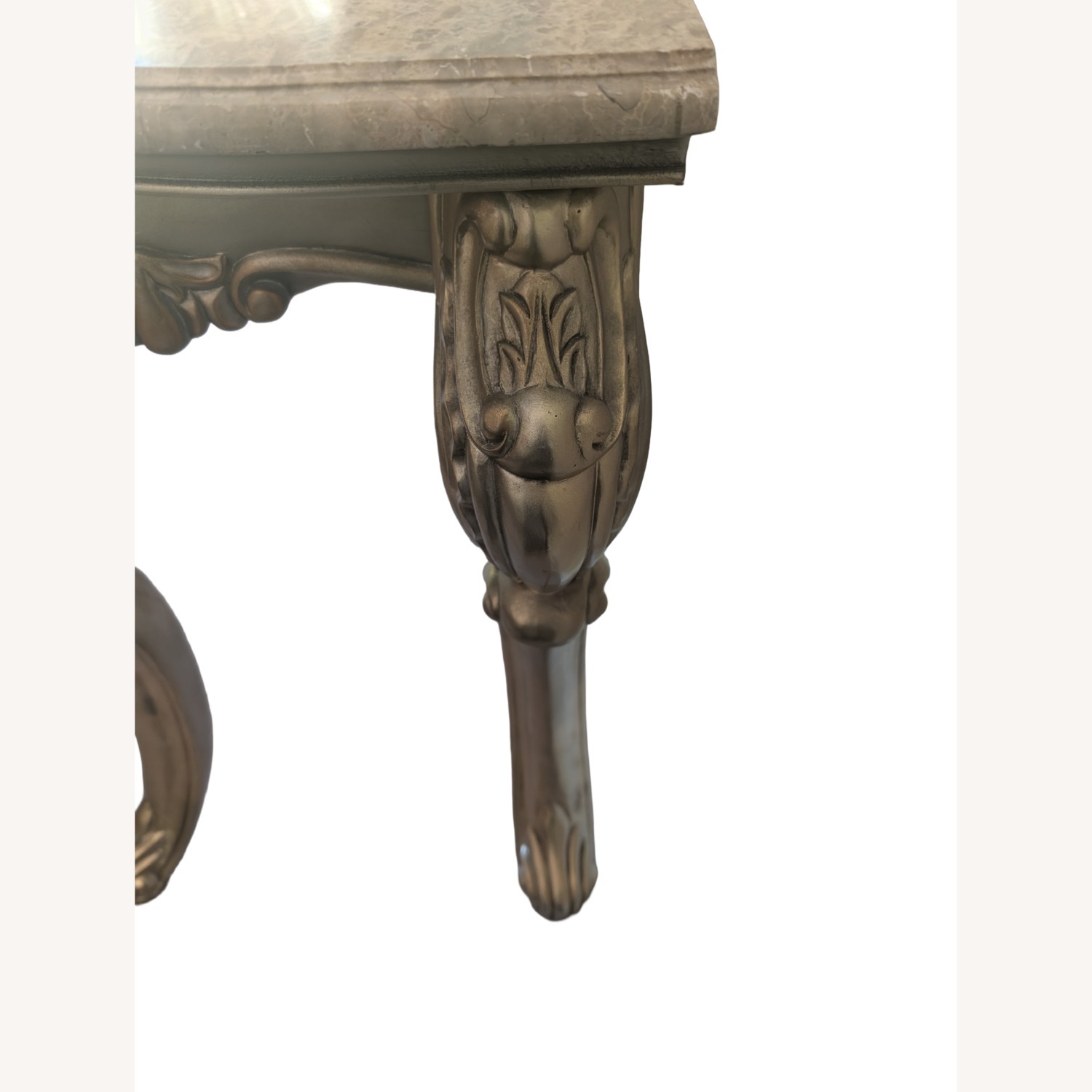 Marbled Console Table Antique Gold - image-12