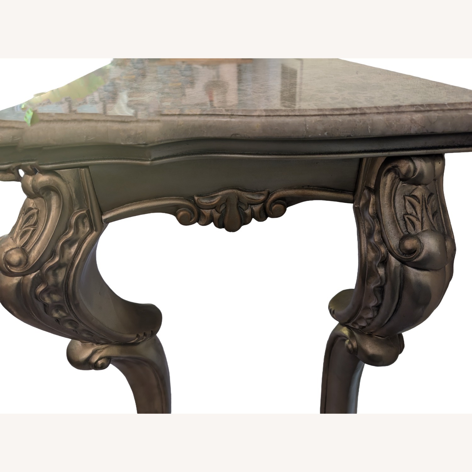 Marbled Console Table Antique Gold - image-10