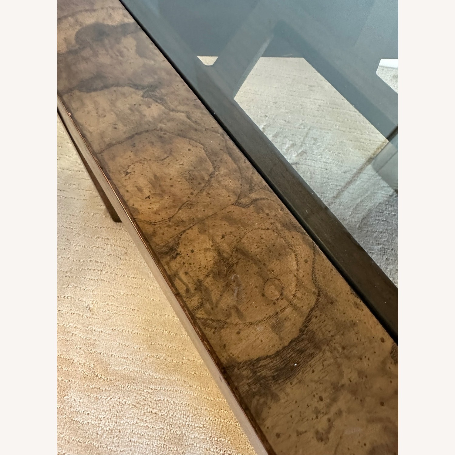 Vintage/Antique Dark Brown Wood Side Table - image-5