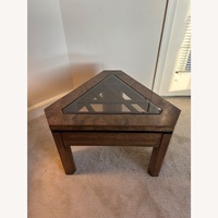 Vintage/Antique Dark Brown Wood Side Table