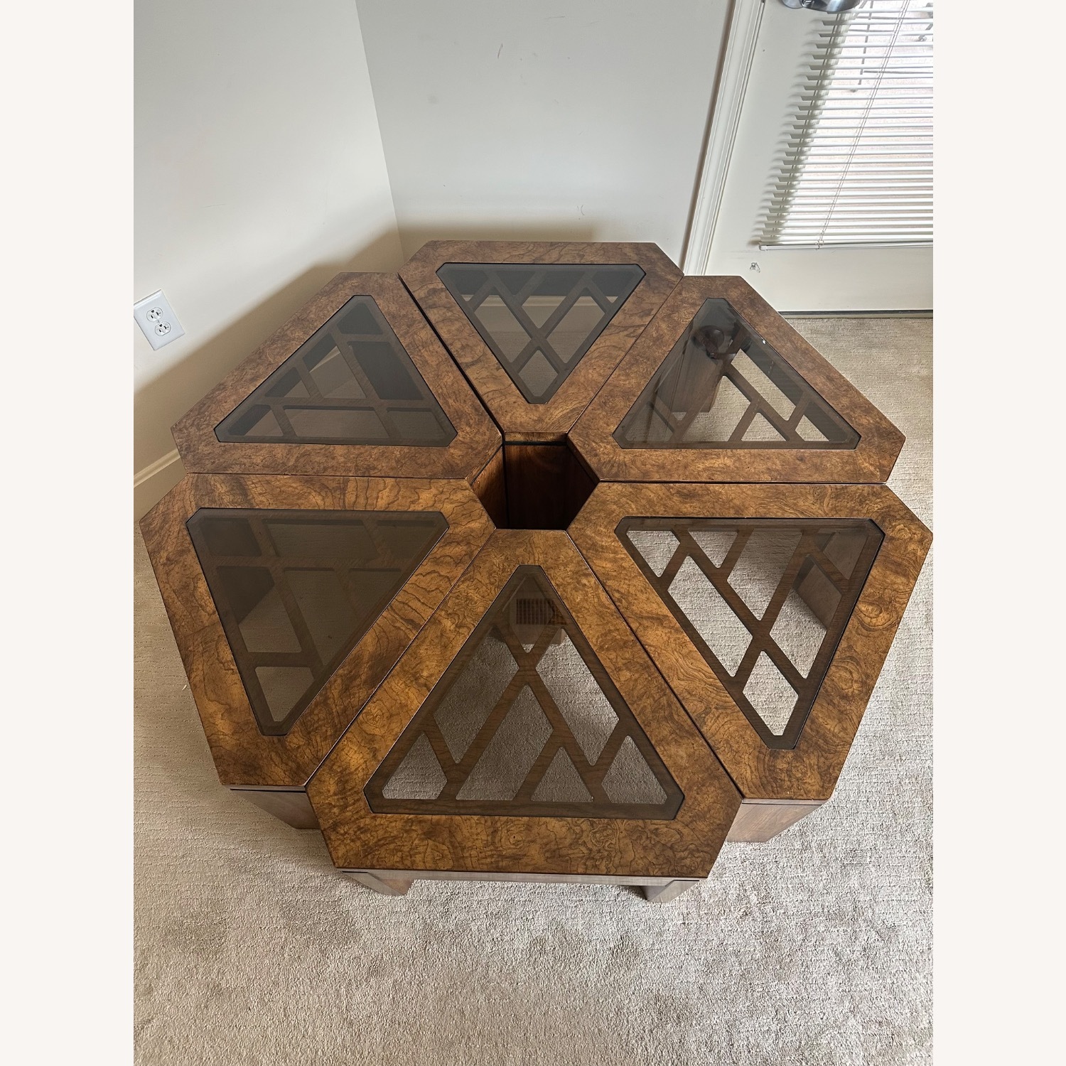 Vintage/Antique Dark Brown Wood Side Table - image-3