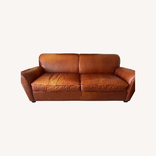 Used Mccreary Modern Dark Brown Leather 3+ Seater Sofa for sale on AptDeco