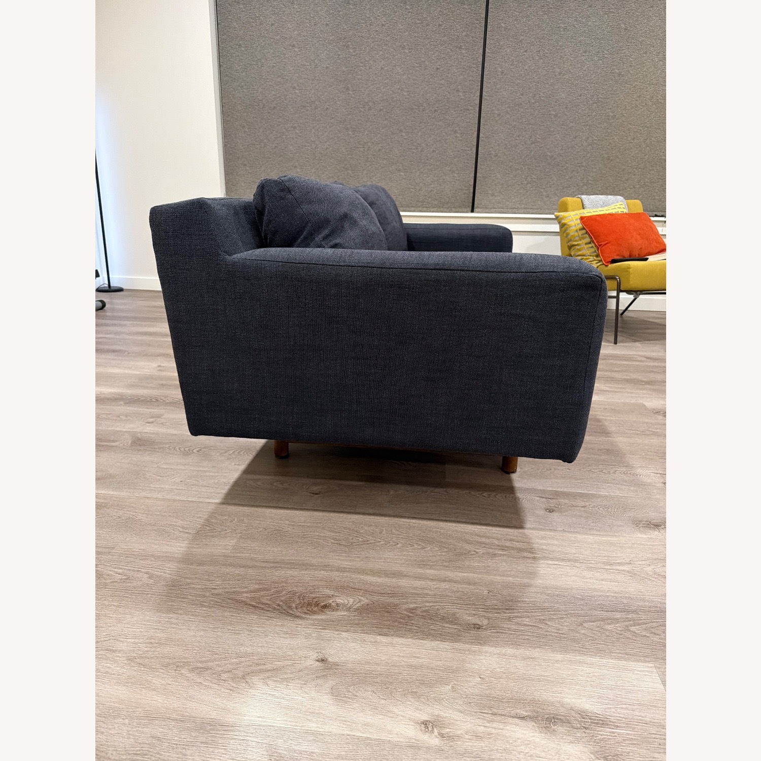 West Elm Blue Fabric 2 Seater Sofa - image-2