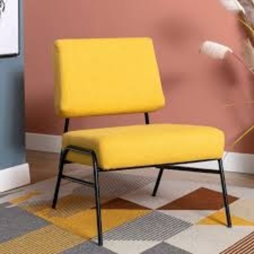 Used West Elm Yellow Fabric Accent Chair for sale on AptDeco