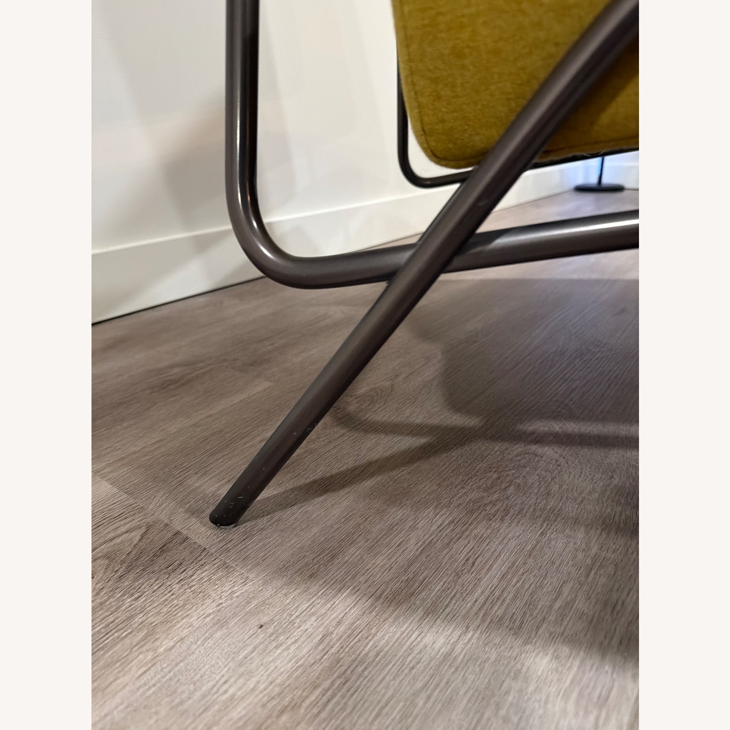 West Elm Yellow Fabric Accent Chair - image-4