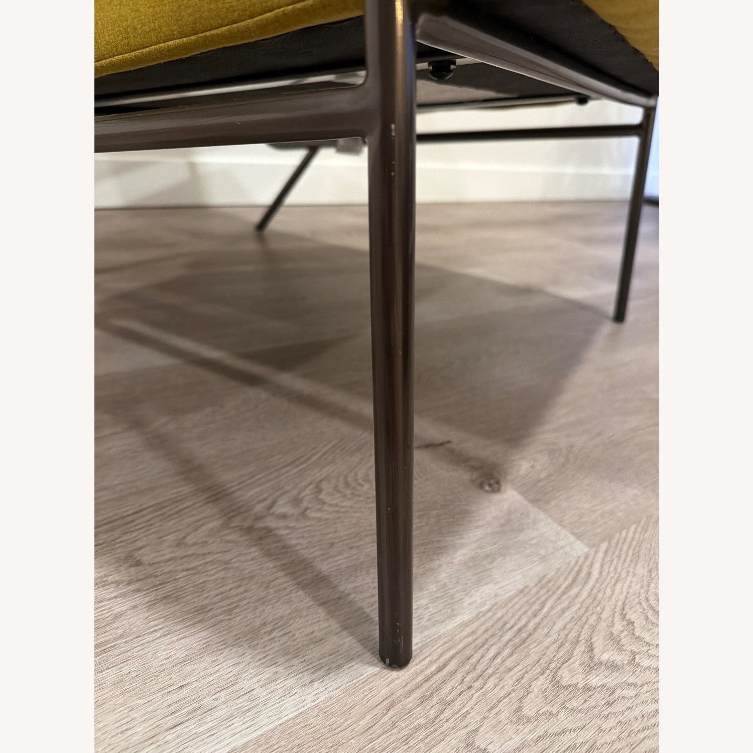 West Elm Yellow Fabric Accent Chair - image-3