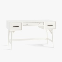 West Elm Mid Century White Wood Desk
