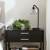 West Elm Black Metal Table Lamp