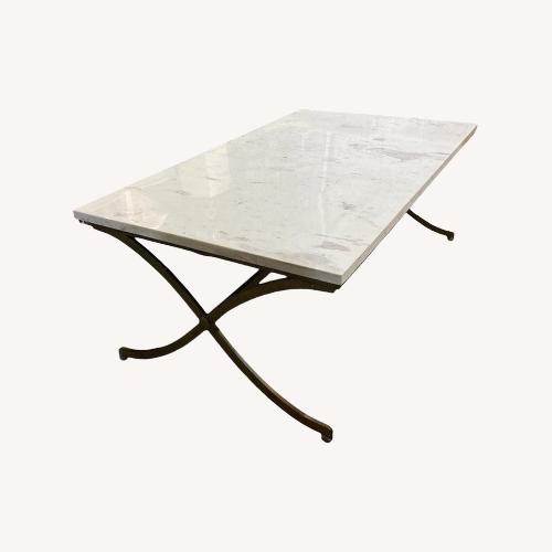 Used Pamina Marble & Brass Coffee Table for sale on AptDeco