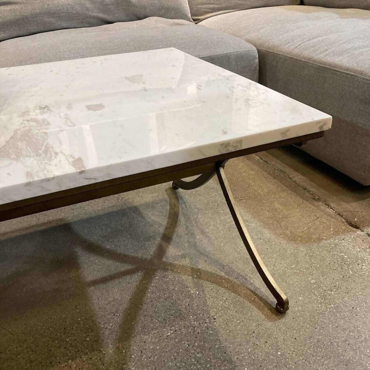Pamina Marble & Brass Coffee Table - image-3