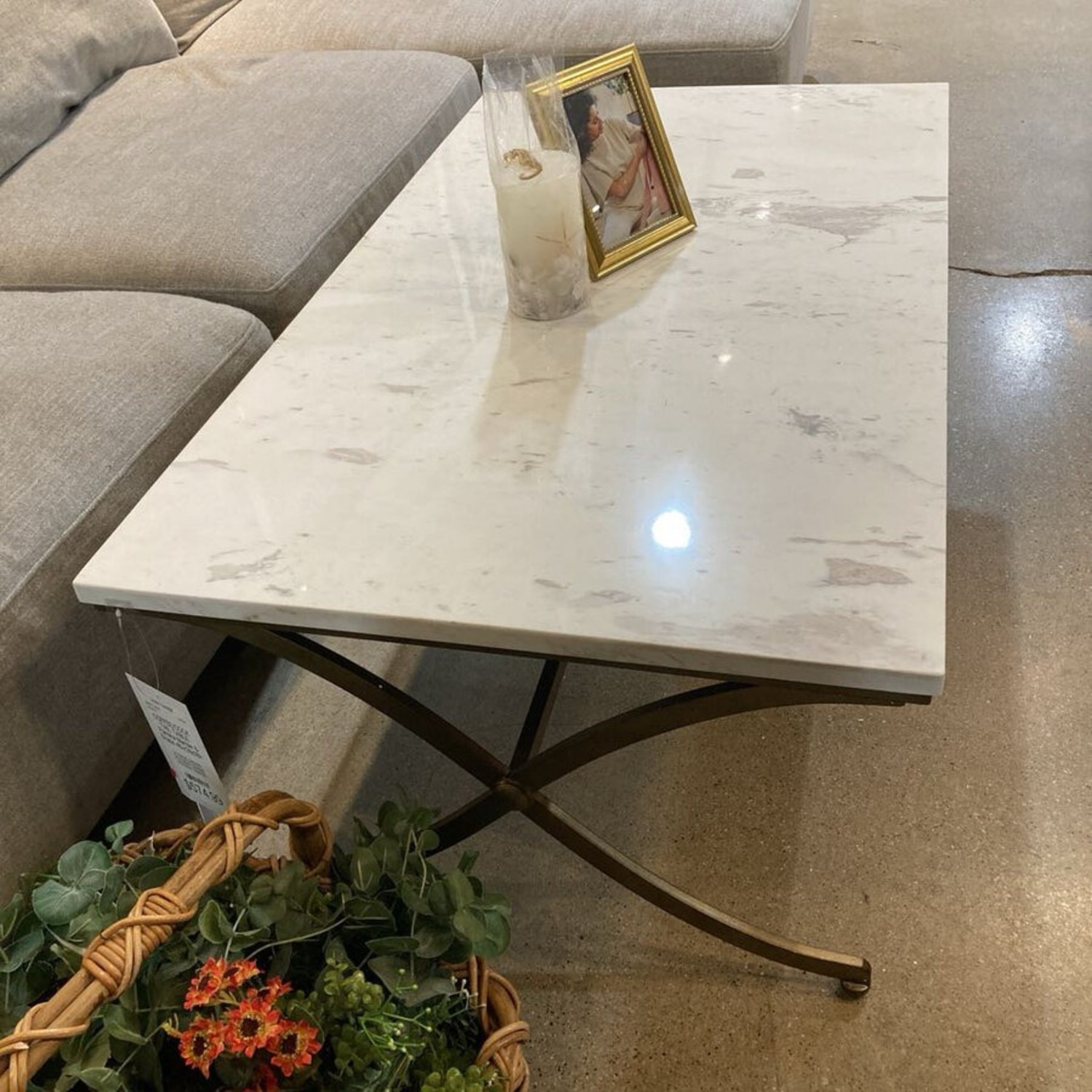 Pamina Marble & Brass Coffee Table - image-2