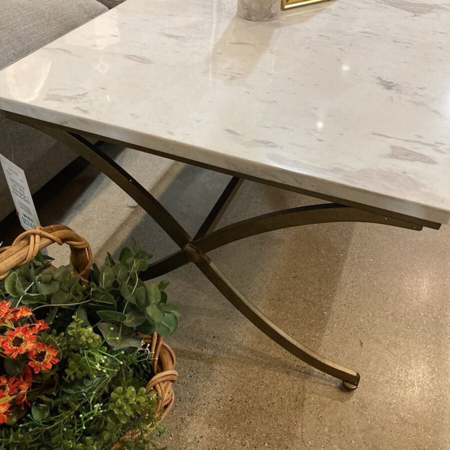 Pamina Marble & Brass Coffee Table - image-7