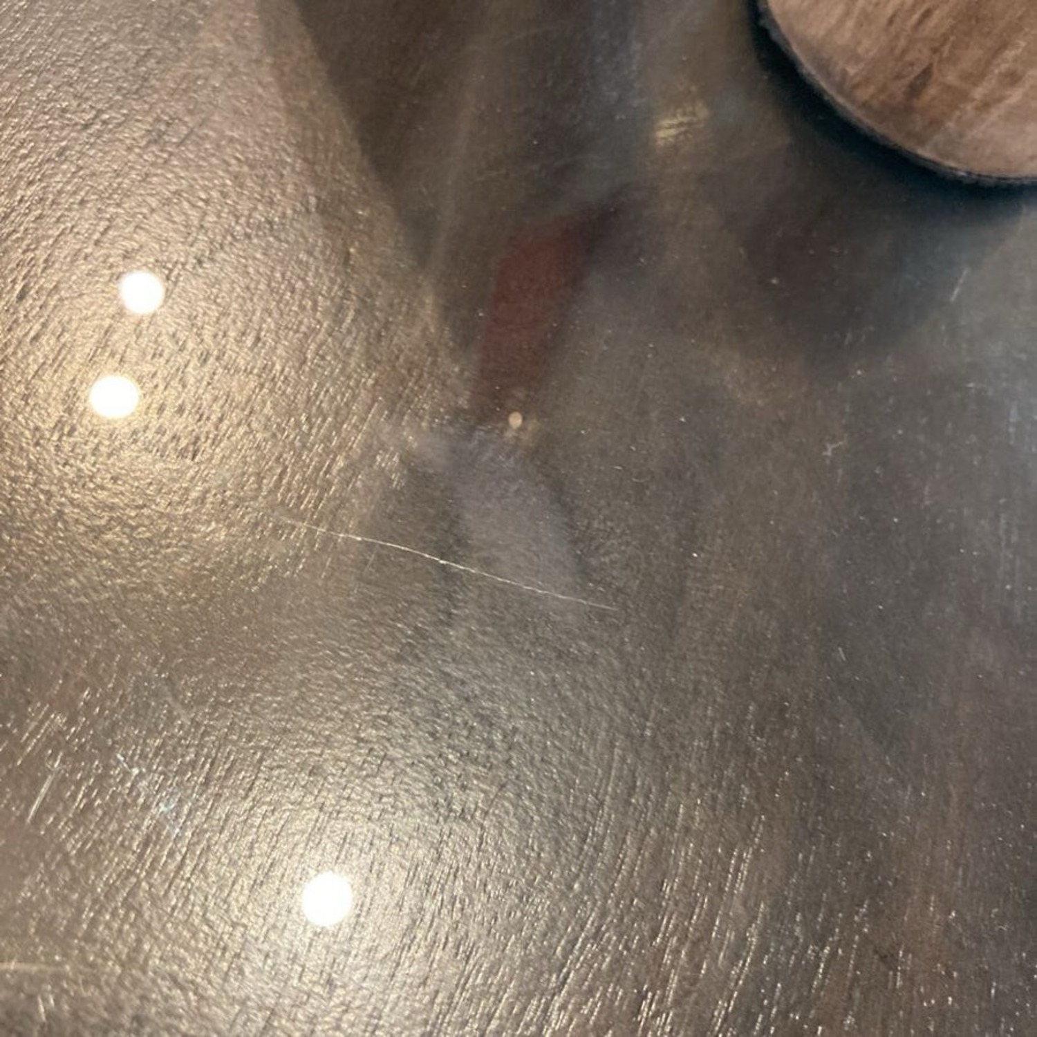 Round Wood & Glass Foyer Table - image-9