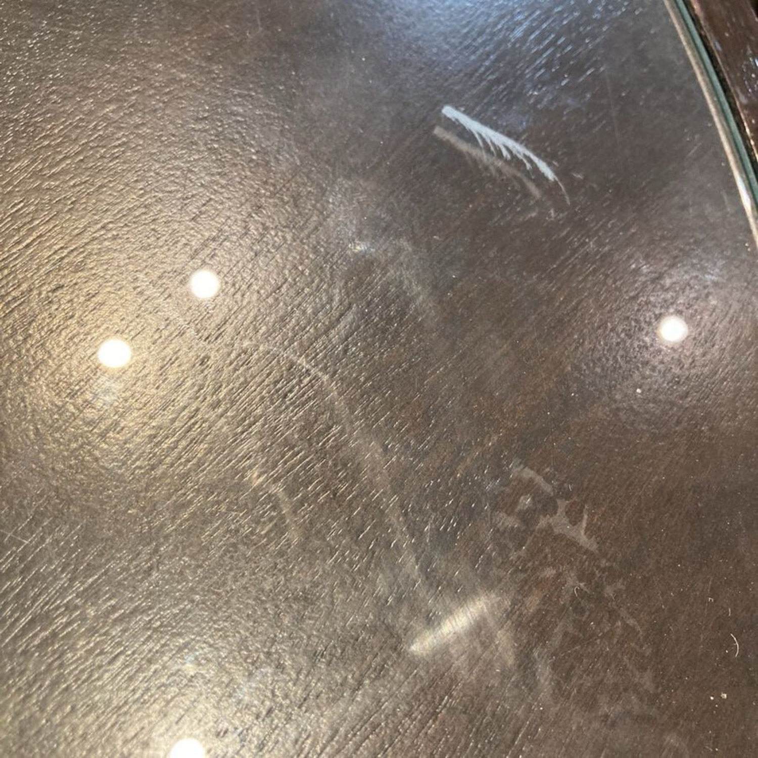 Round Wood & Glass Foyer Table - image-10