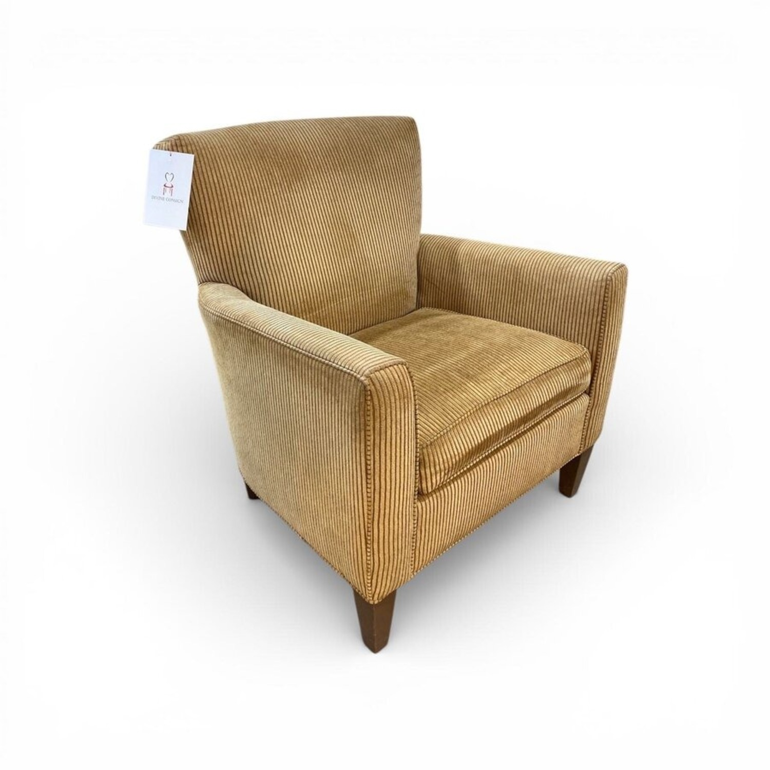 Ethan Allen Corduroy Armchair - image-0