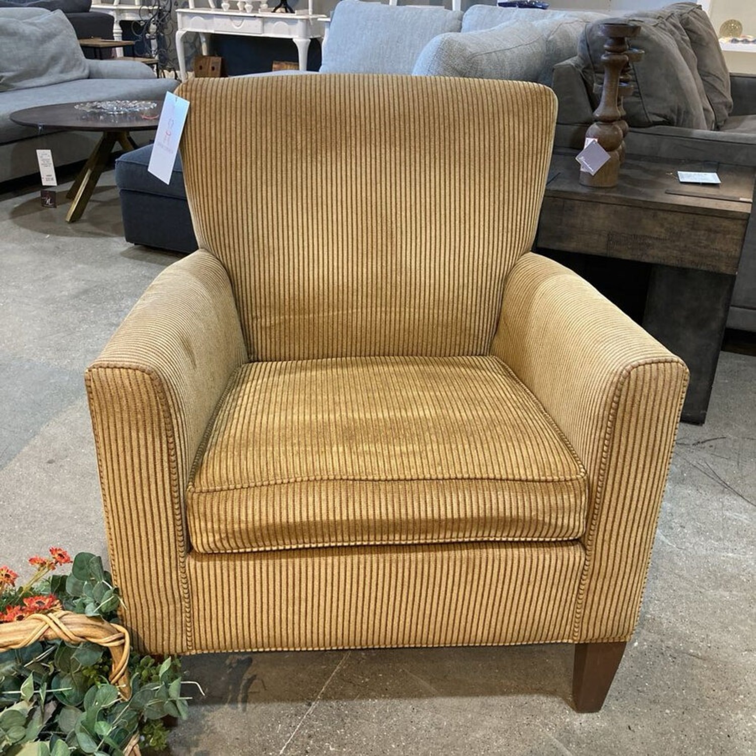 Ethan Allen Corduroy Armchair - image-2