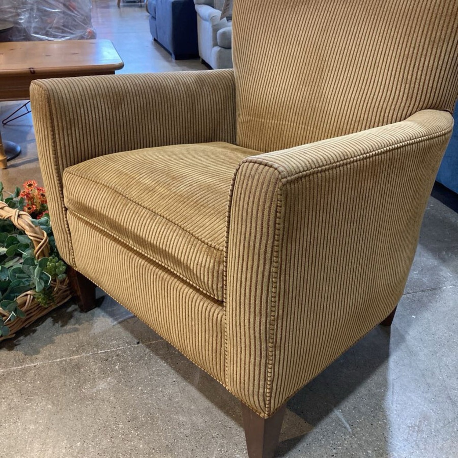 Ethan Allen Corduroy Armchair - image-4