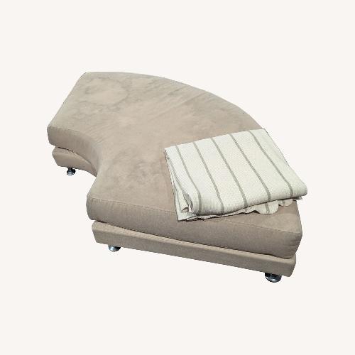 Used Beige Curved Sofa Bacleas for sale on AptDeco