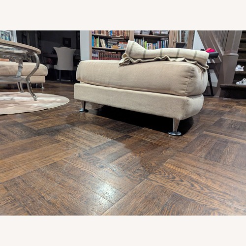 Used Beige Curved Sofa Bacleas for sale on AptDeco