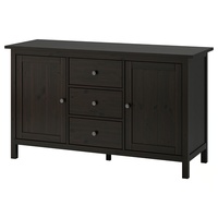 Ikea Black Hemnes 8 Drawer Dresser - AptDeco