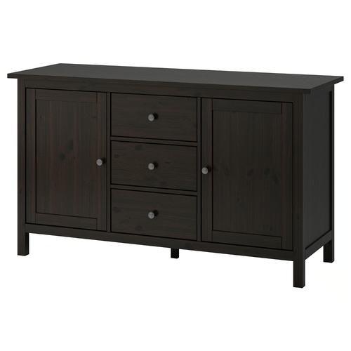 Used IKEA Hemnes Black Brown Sideboard for sale on AptDeco