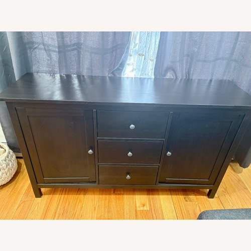 Used IKEA Hemnes Black Brown Sideboard for sale on AptDeco