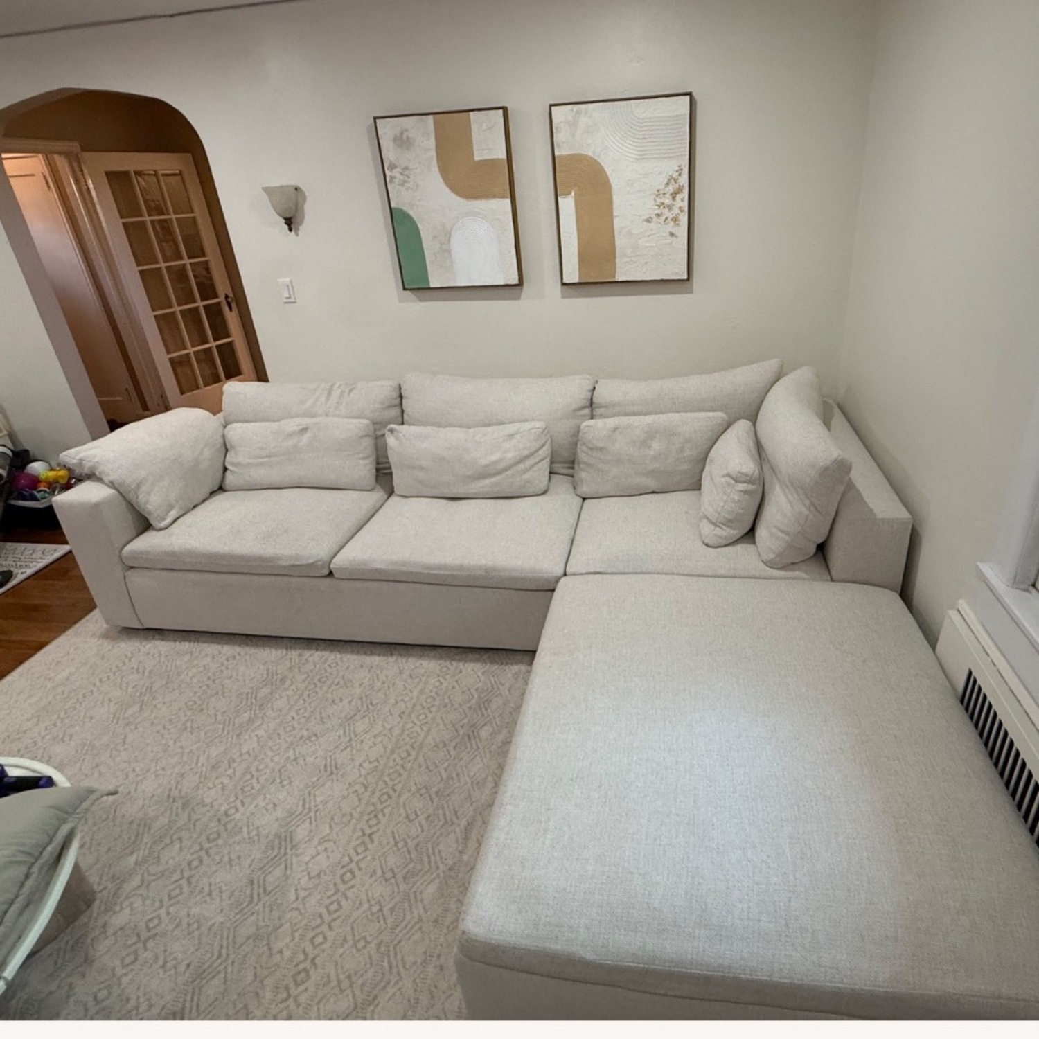 West Elm Harmony Modular White 3+ Piece Sectional - image-2