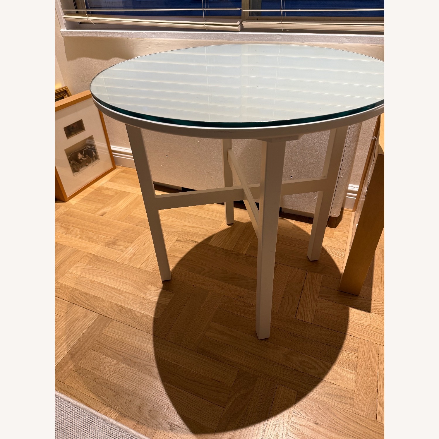 Vintage/Antique Finds White Wood Side Table - image-5