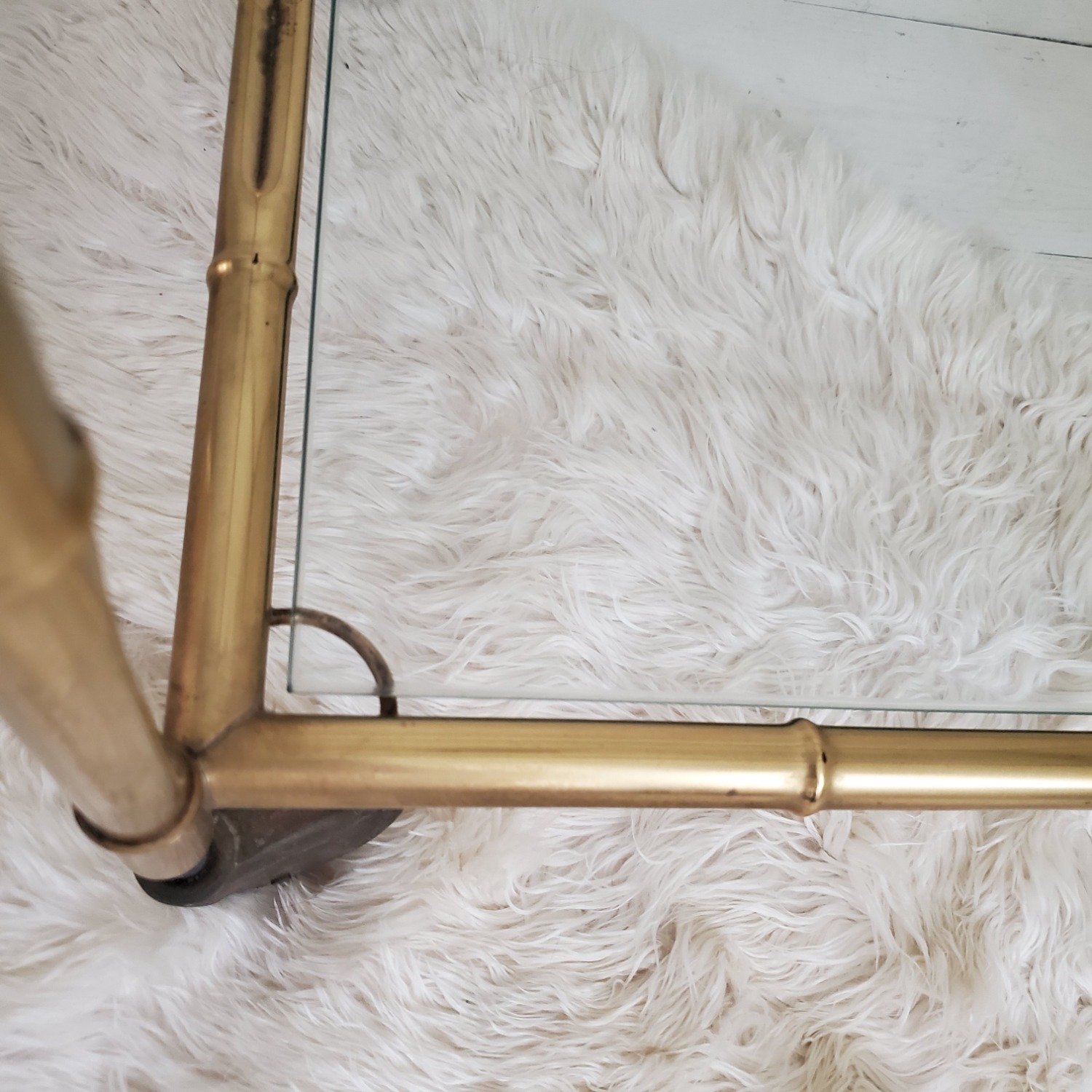 Mid Century Brass Bamboo Bar Cart - image-3