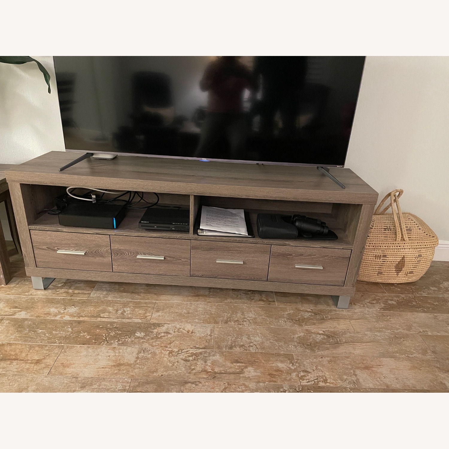 Wayfair Light Gray Media Storage - image-1