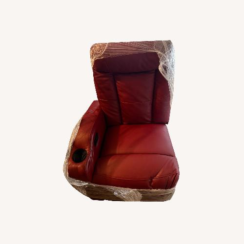 Used Red Leather Movie Room Recliner for sale on AptDeco