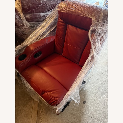 Used Red Leather Movie Room Recliner for sale on AptDeco