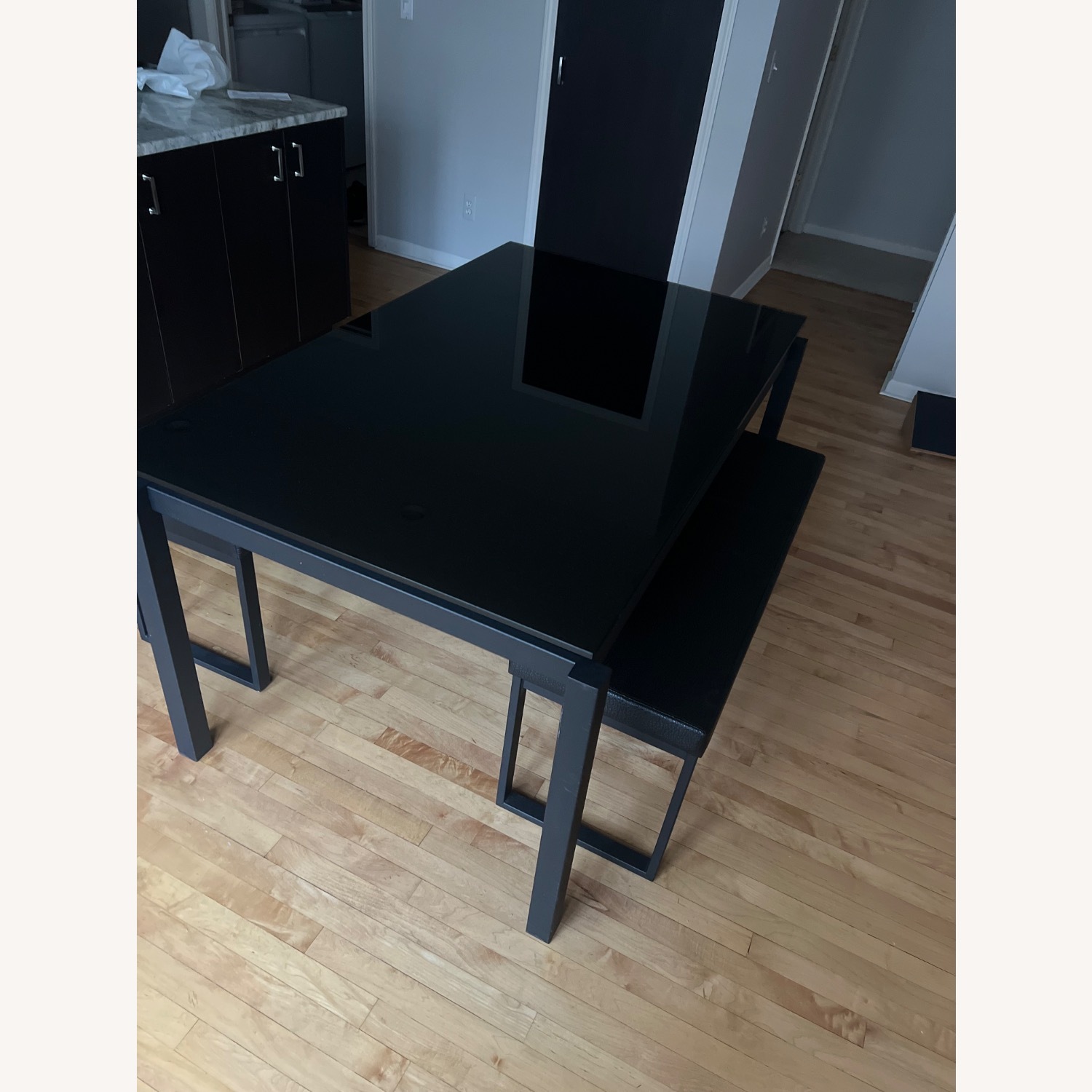 Black Glass Dining Table - image-2