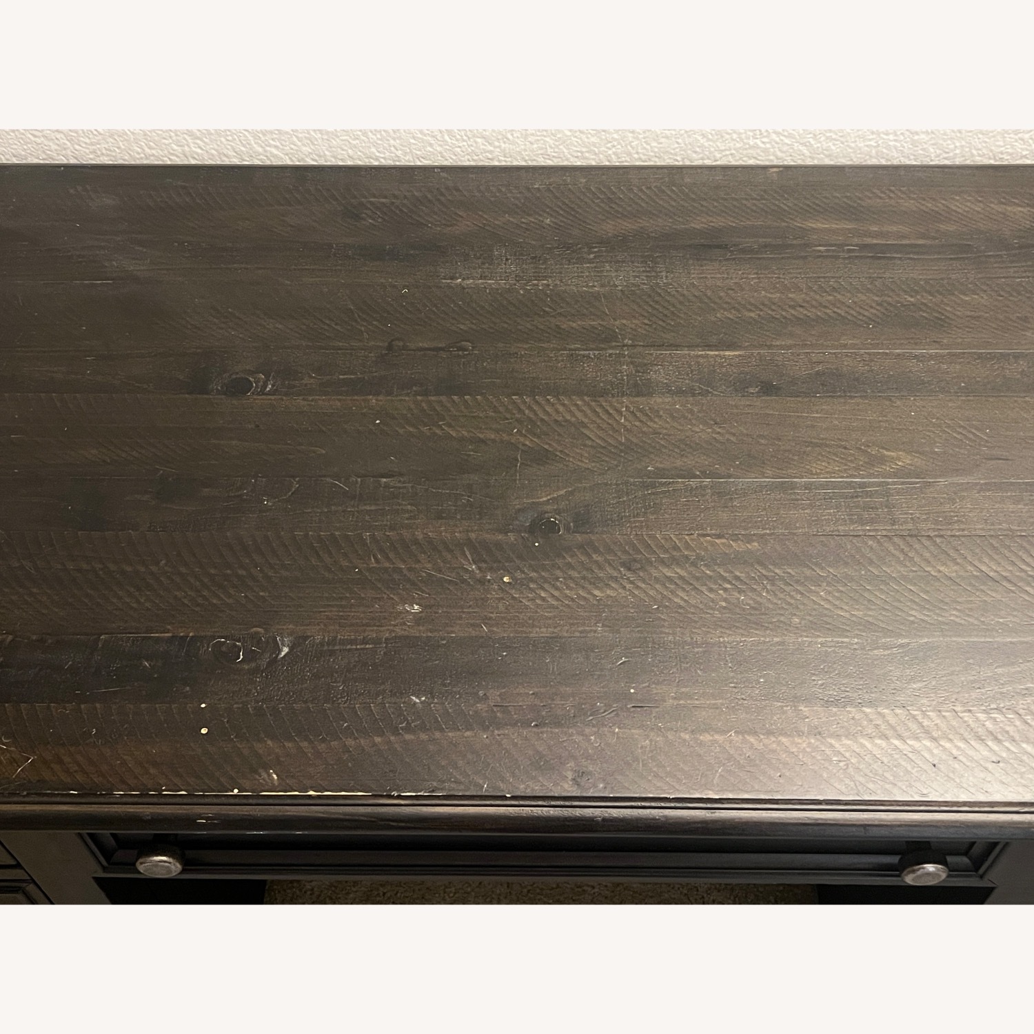 Dark Brown Wood Desk - image-4