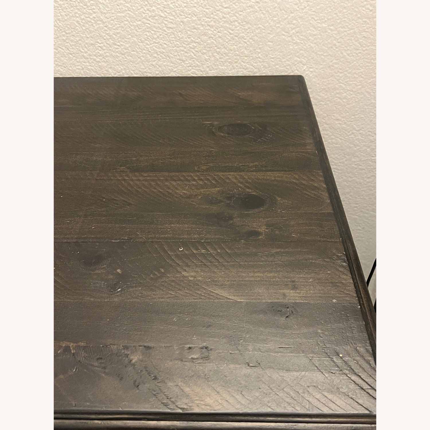 Dark Brown Wood Desk - image-3