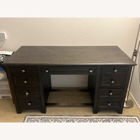Dark Brown Wood Desk