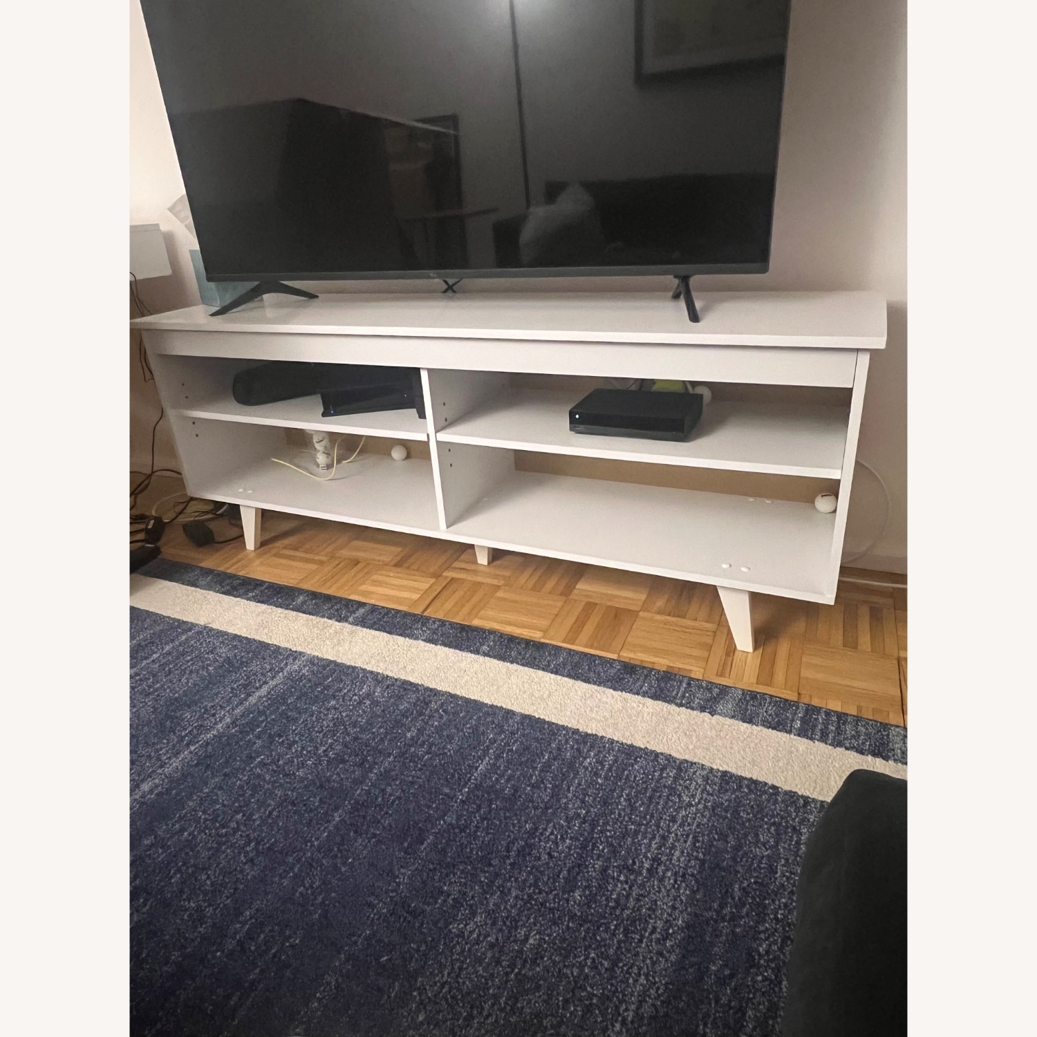 West Elm White Wood Media Cabinet - image-1