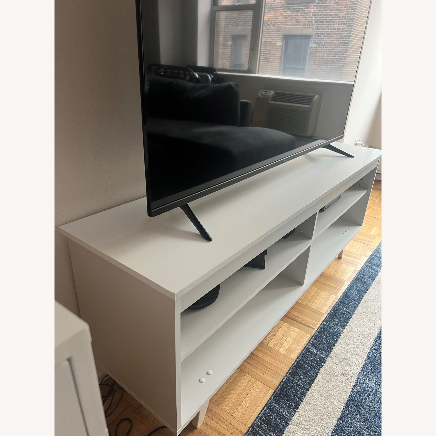 West Elm White Wood Media Cabinet - image-2