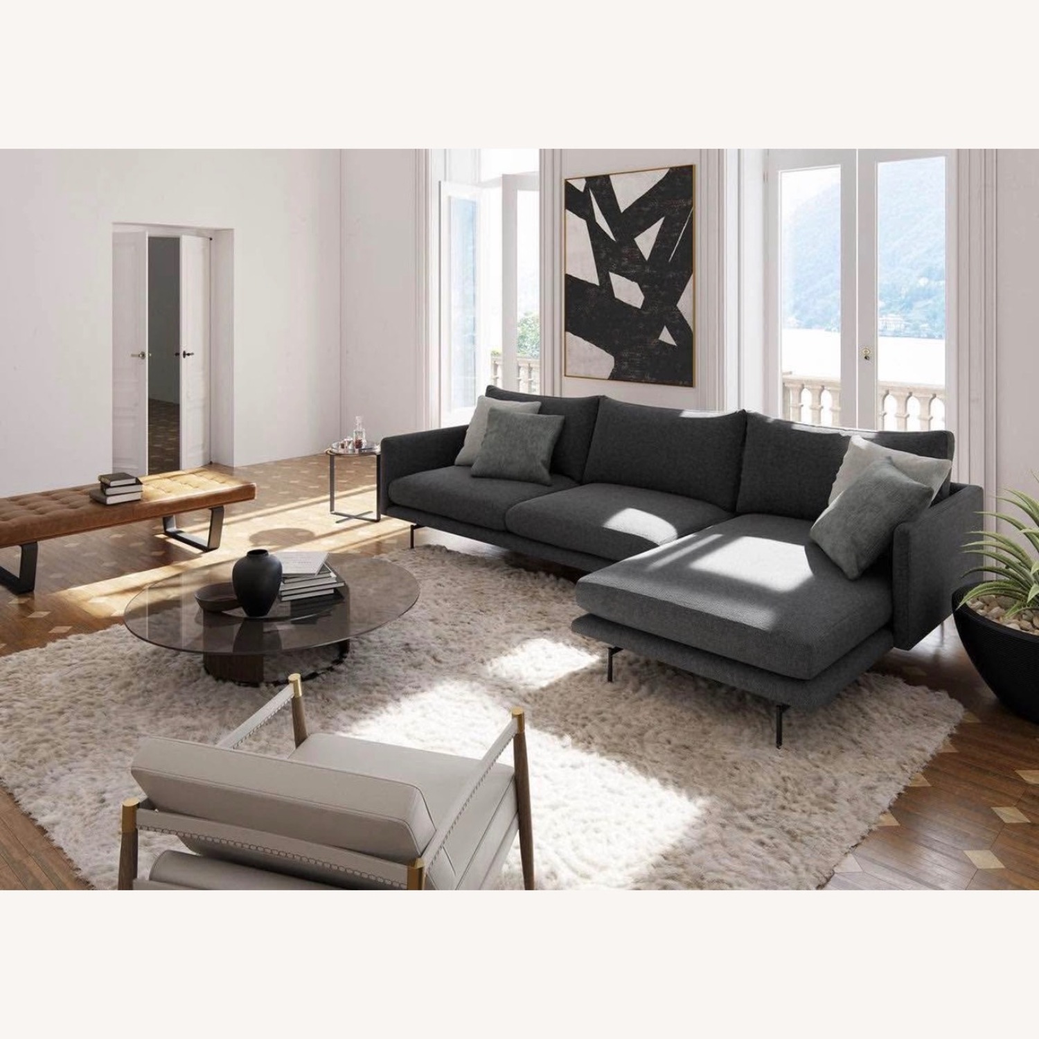 Modloft Modern 2 Piece Sectional - Right Facing - image-1