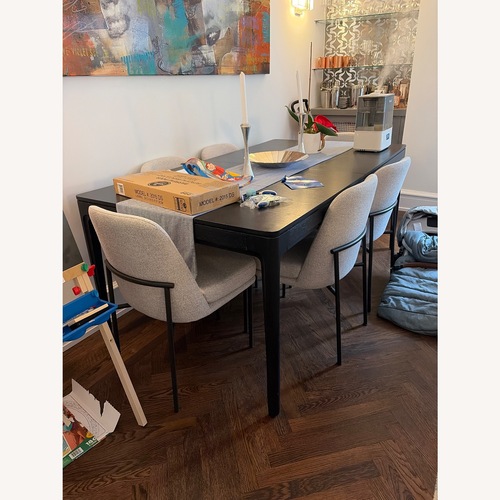 Used West Elm Parker Black Wood Dining Table for sale on AptDeco