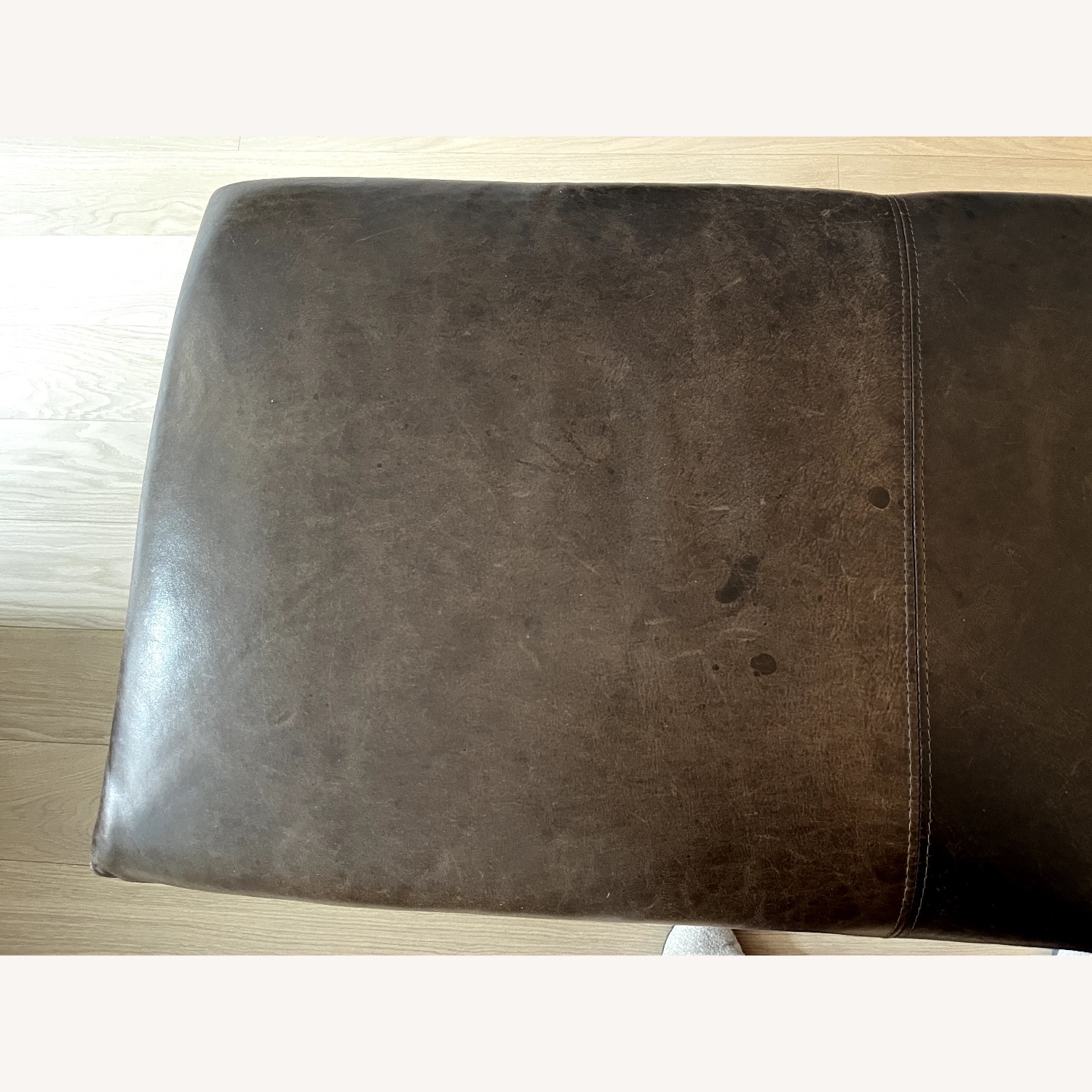 Arhaus Xavier Dark Brown Leather Bench  - image-3