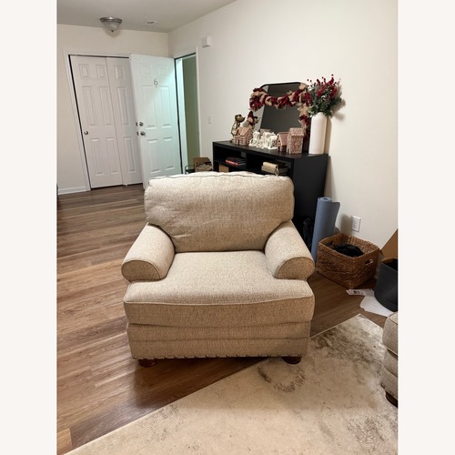 Used Bob's Discount Furniture Charleston Beige Chair for sale on AptDeco