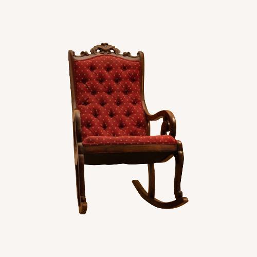 Used Victorian Mahogany and Tufted Rocking Chair for sale on AptDeco