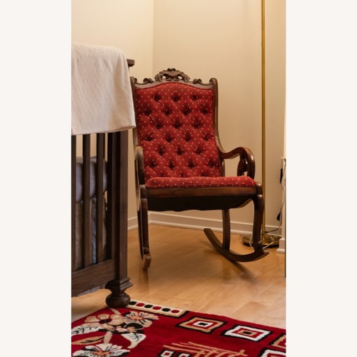 Used Victorian Mahogany and Tufted Rocking Chair for sale on AptDeco