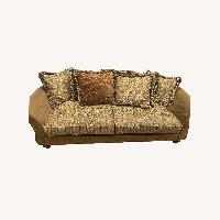 Raymour & Flanigan Dark Brown 2 Seater Sofa
