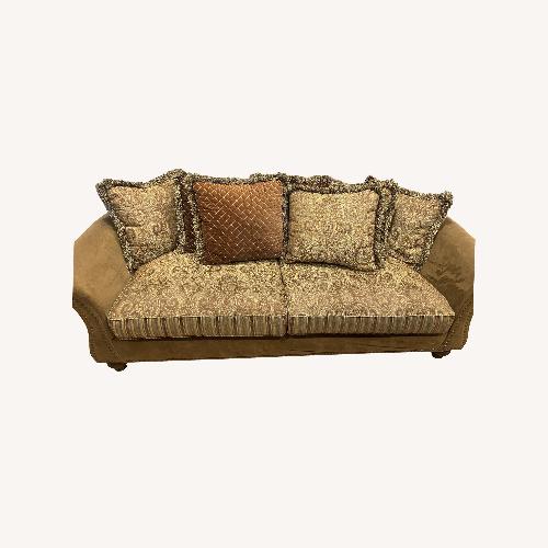 Used Raymour & Flanigan Dark Brown 2 Seater Sofa for sale on AptDeco