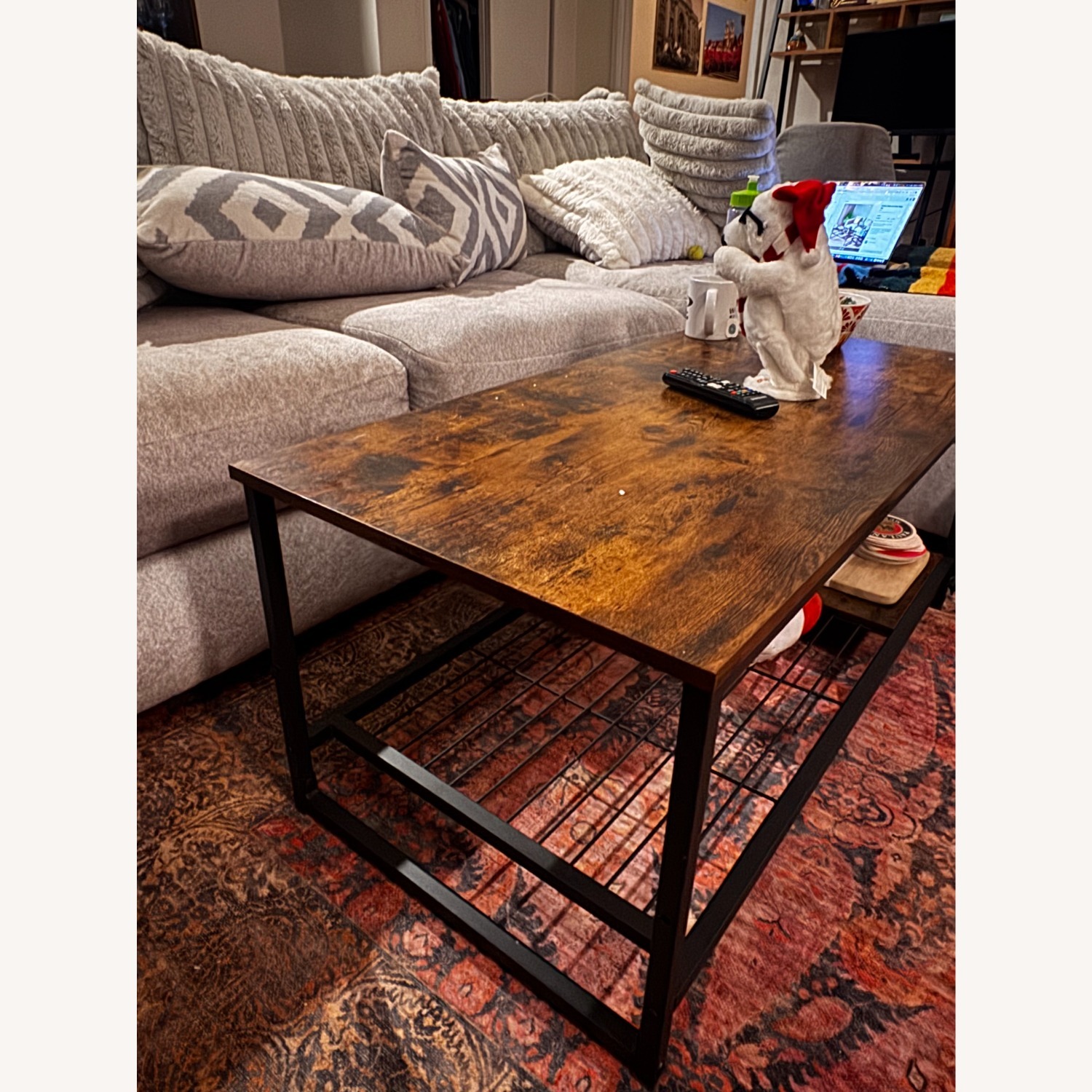 Wayfair Anthea Dark Brown Wood Coffee Table - image-1
